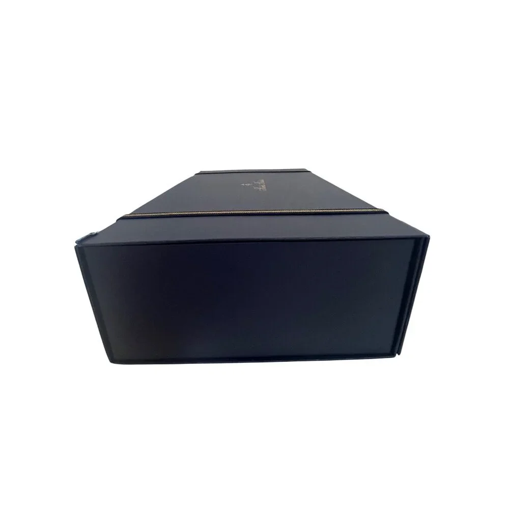 Brooks Brothers Navy Blue Large Gift Box Tissue Paper Logo Sticker Elastic Cords
